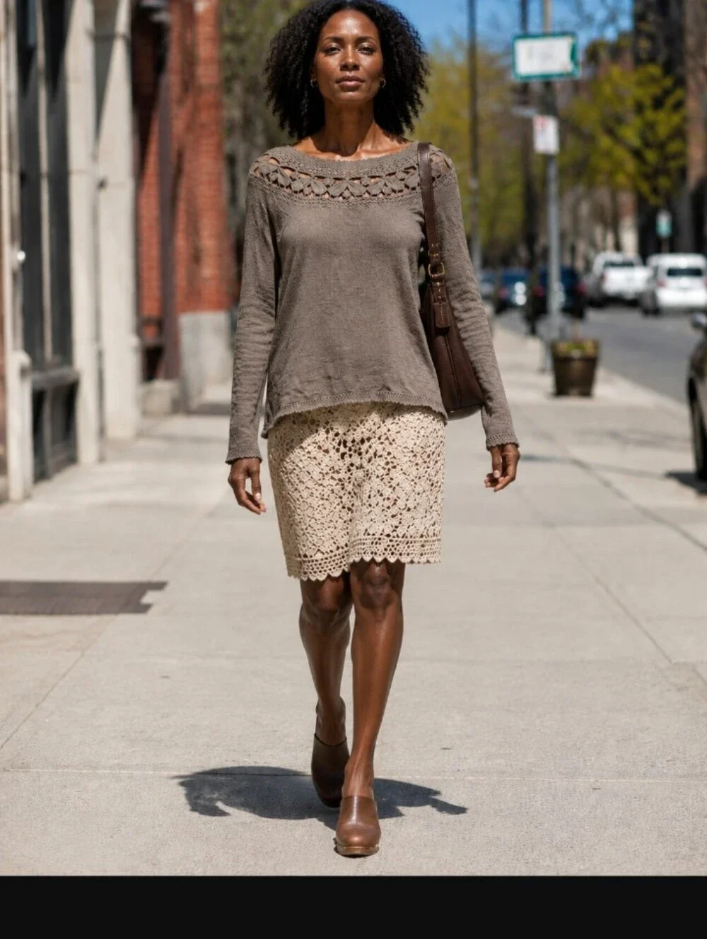 Ulla Johnson Open Floral Open-Crochet Italian Yard Sweater - Size: M